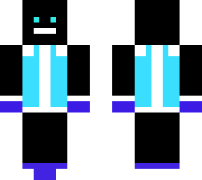 basic skin with bleu and black