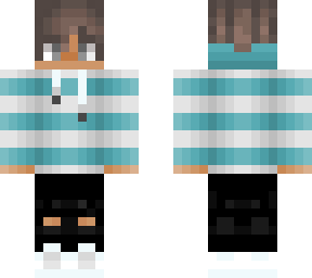 Blue & white hoodie boy | Minecraft Skin