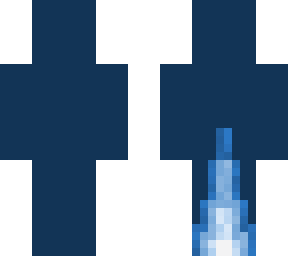 blue fire man