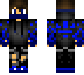 dark blue adidas with hoodie and dark blue mask