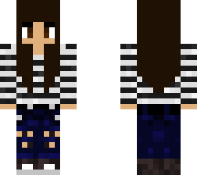 girl with striped shirt (black&white)