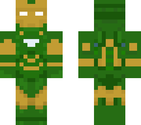 green and gold iron man