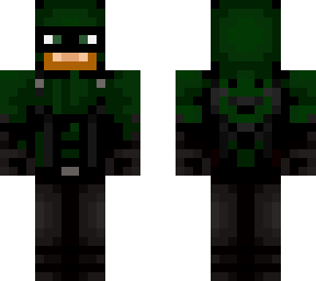 green arrow with hood