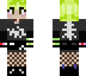 green hair punk girl