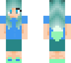mint blue fox normal skin