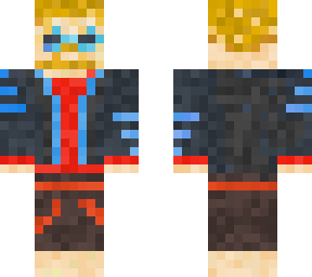 red and blue cool dude