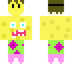 spongebob patrick and lemon mask | Minecraft Skin