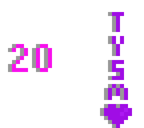 20 followers?! thank you so much!!!!