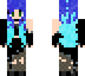 blue haired girl | Minecraft Skin