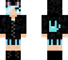 blue hoodie girl