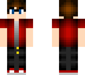 boy in red shirt