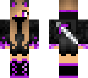 cat girl (purple accent) *edited*