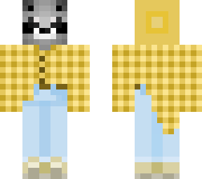 edited yellow plaid racccoon