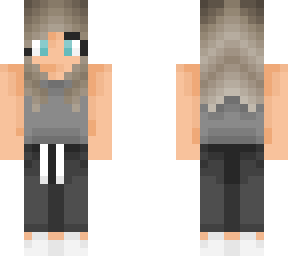girl with sweatpants and brown hair