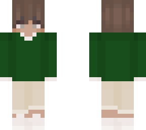 green sweater