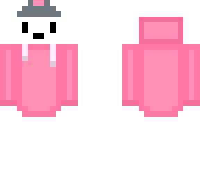 marshmallow wearing pink hoodie w/ tiara