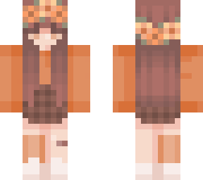 orange girl with flower crown