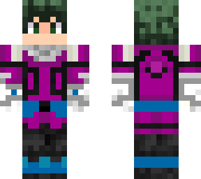 purple and blue deku hero suit