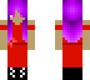 purple haired girl skin