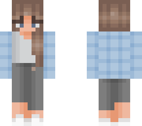 sad eyes + blue plaid