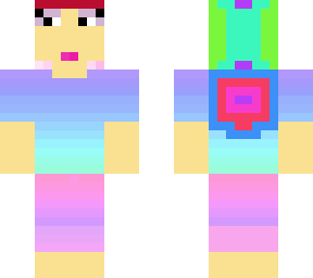 sunset rainbow girl