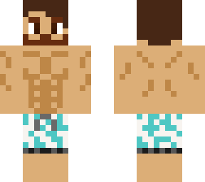 white guy in trunks