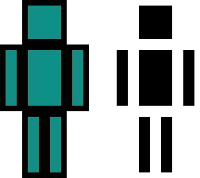abstract block black white teal