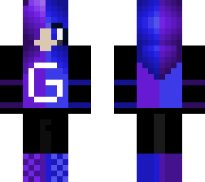 blue and purple gamer girl