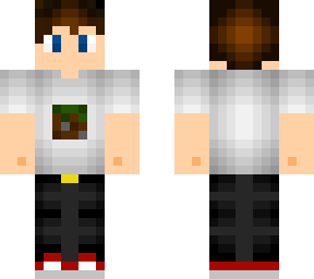 boy with grass block shirt
