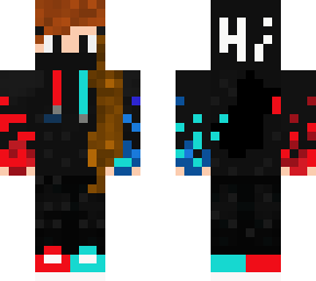 cool blue and red girl gamer
