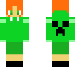 creeper girl  my first skin in mob set yay :d