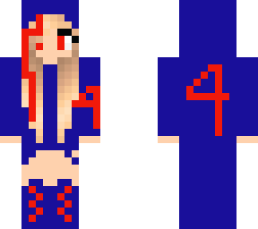 girl in red and blue team suit /4