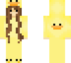 Aesthetic girl in duck costume | Minecraft Skin