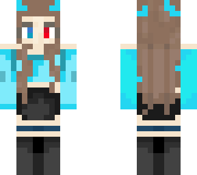 aqua blue skin girl