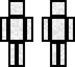 black outlining white