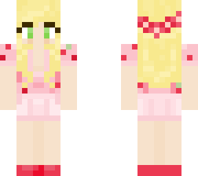 blonde strawberry dress model v3