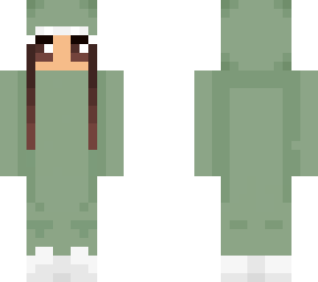 brown hair (girl) in dino costume