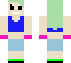 crop top girl whith bright pink gloves