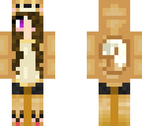 cute dog hoodie girl with magenta eyes, requested by my sister i made this skin4