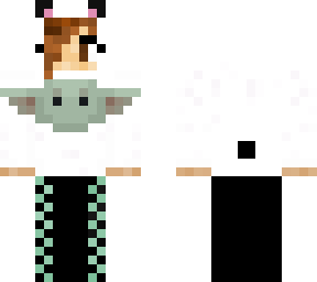 girl in baby yoda panda hoodie (updated and upgraded)