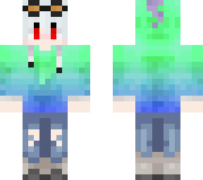 neon green male w/ white hair v2