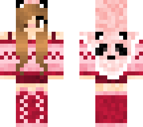 panda logo hoodie skin girl