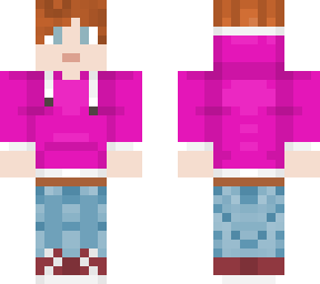 pink hoodie