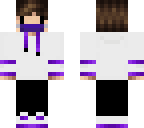 purple white hood