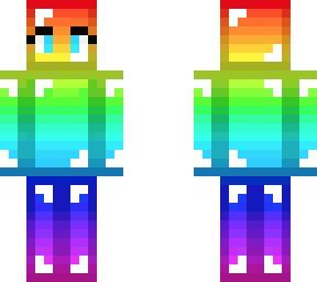 rainbow block girl