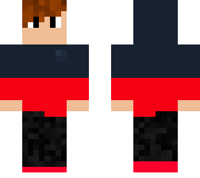 red and grey hood