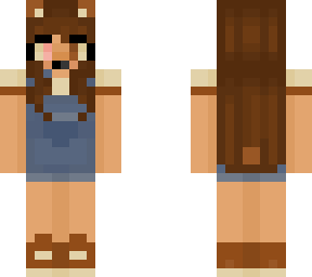 (original skin) teddy bear girl in overalls