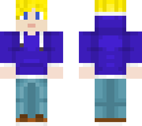 blue hoodie