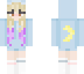 blue hoodie with moon