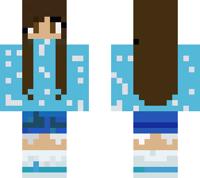 cute girl in blue